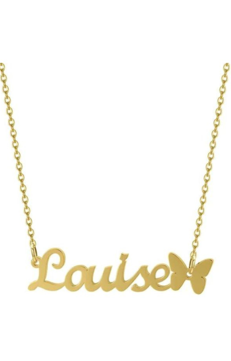LOUISE BUTTERFLY  NAME NECKLACE