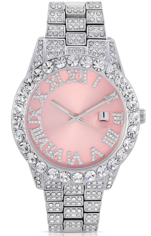 CHLOE ICY WATCH-PINK(Ships Same Day)