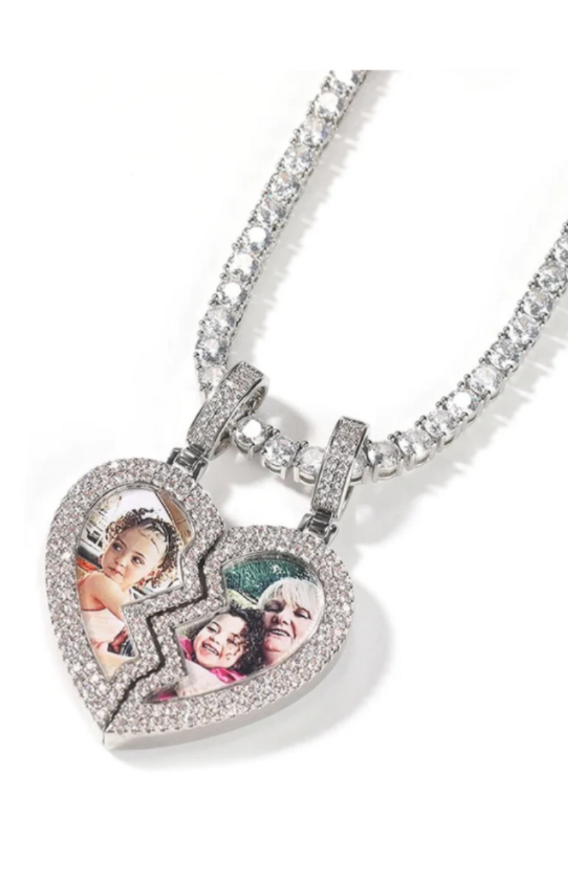 BROKEN HEART PHOTO PENDANT