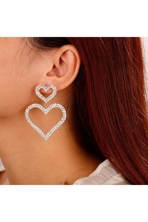 DOUBLE HEARTS EARRINGS(Ships Same Day)