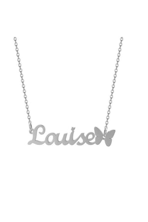 LOUISE BUTTERFLY  NAME NECKLACE