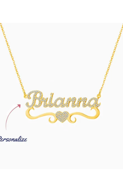 BRIANNA CZ DIAMOND NAME NECKLACE