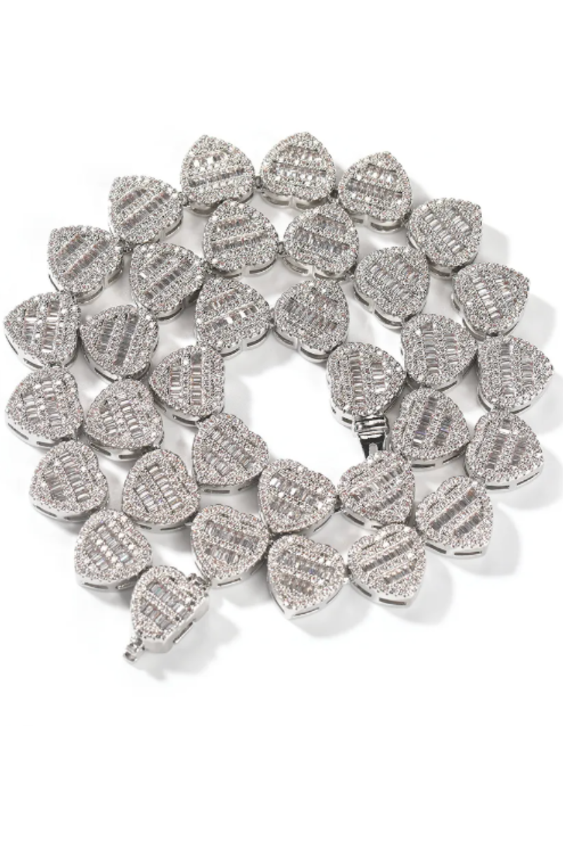 SANDRA ICED OUT HEART JEWELRY SET (Ready to Ship)