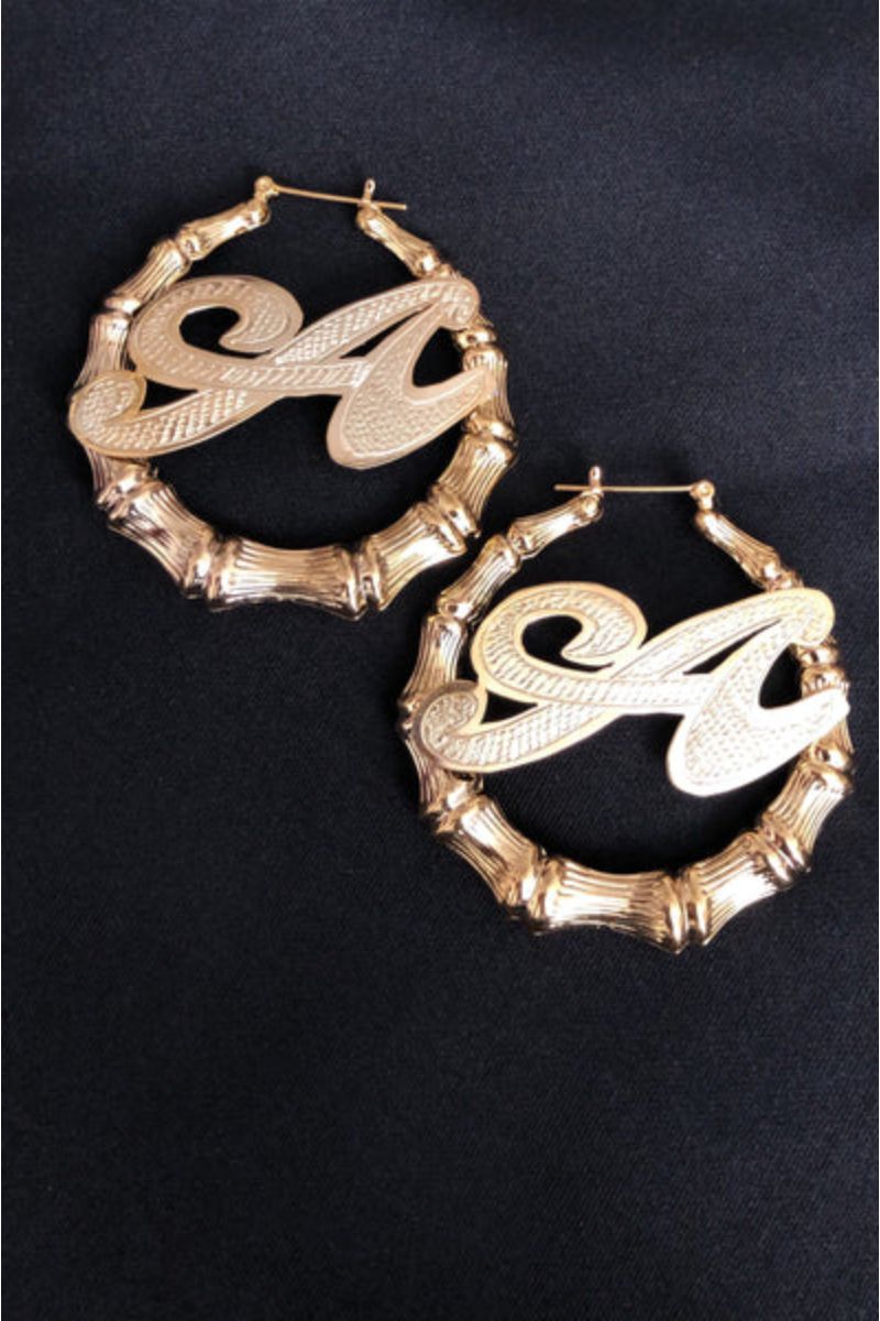 BAMBOO HOOPS EARRINGS