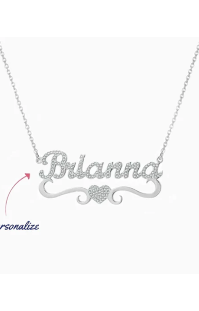 BRIANNA CZ DIAMOND NAME NECKLACE