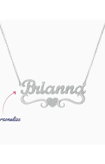 BRIANNA CZ DIAMOND NAME NECKLACE