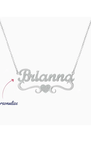 BRIANNA CZ DIAMOND NAME NECKLACE