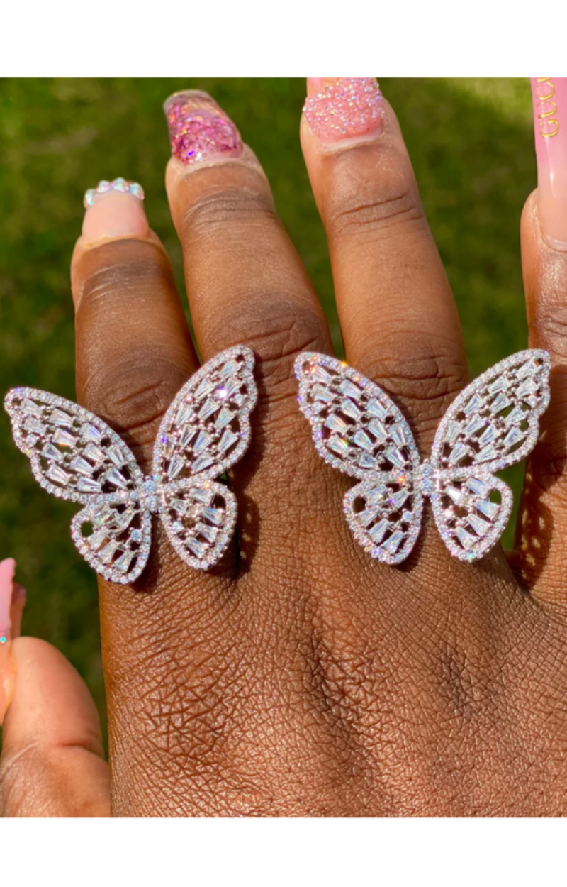 SASHA BUTTERFLY BAGUETTE RING(Ships Same Day)
