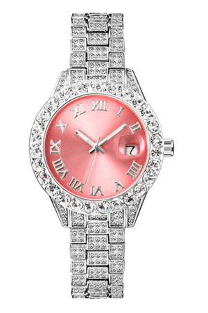 CHLOE ICY WATCH-PINK(Ships Same Day)