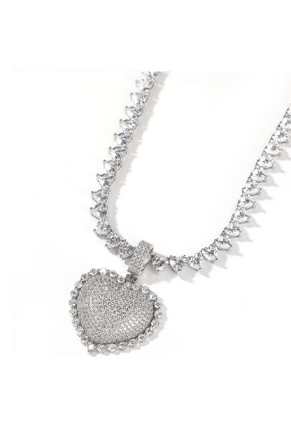 NANCY ICED  OUT HEART JEWELRY SET (Ready to Ship)