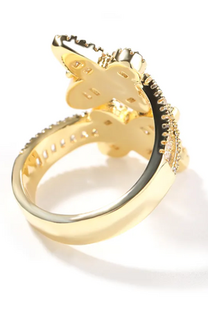 EMMA BUTTERFLY BAGUETTE RING(Ships Same Day)