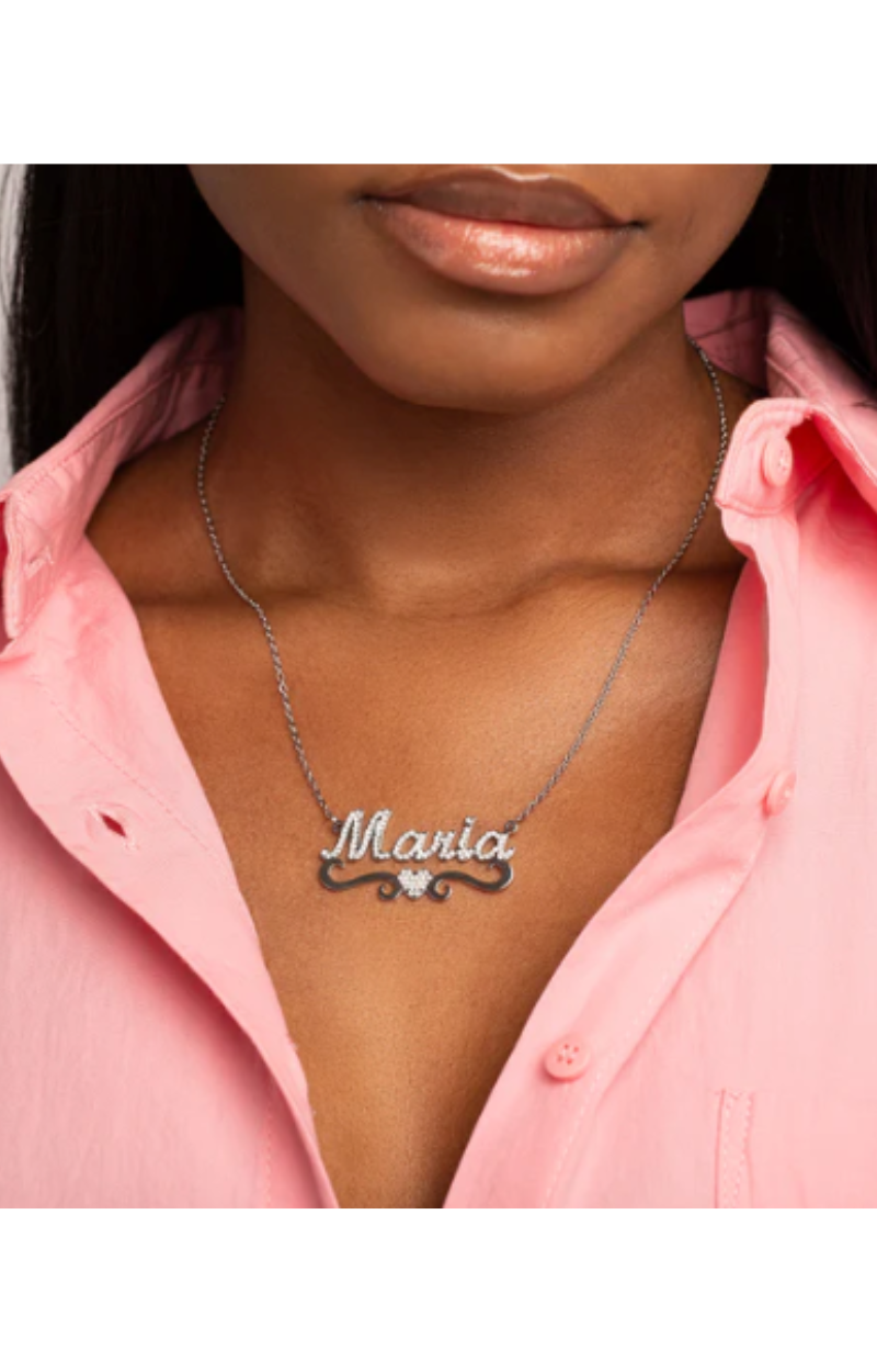 BRIANNA CZ DIAMOND NAME NECKLACE