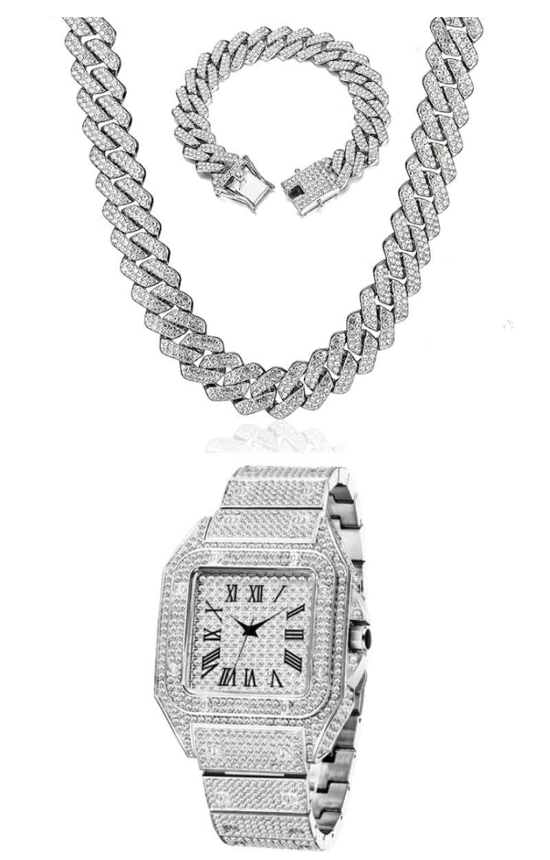 SUZANNA NECKLACE BRACELET AND WATCH STACK(Ships Same Day)