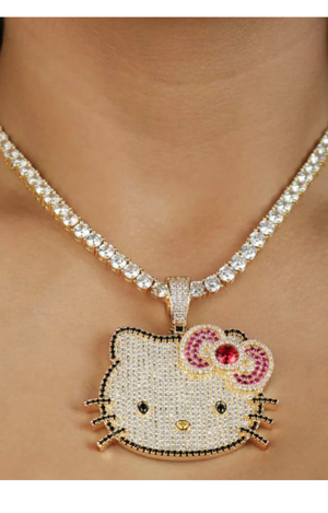 ICY KITTY NECKLACE(Ships Same Day)