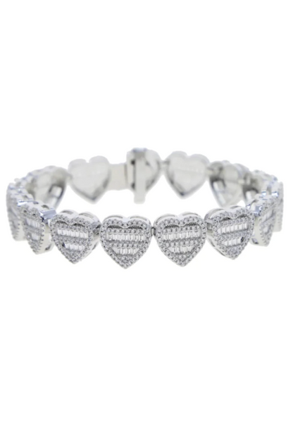 SOTTIE  ICED OUT HEART JEWELRY SET (Ready to Ship)