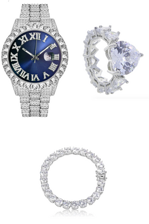 ADINA  BRACELET, WATCH  AND RING STACK(Ships Same Day)
