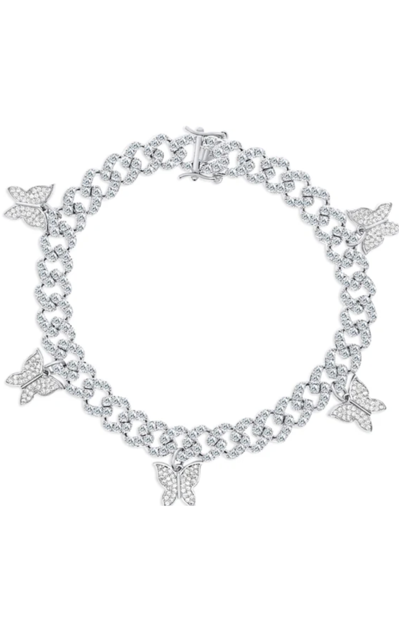 CUBAN CHAIN BUTTERFLY ANKLET(Ready to Ship)