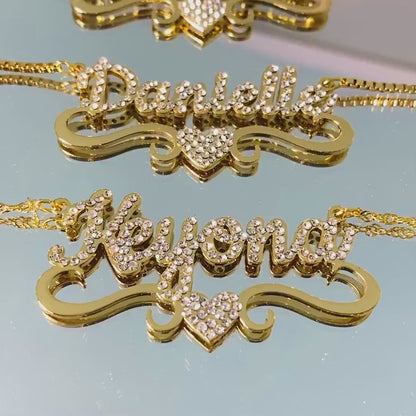 BRIANNA CZ DIAMOND NAME NECKLACE