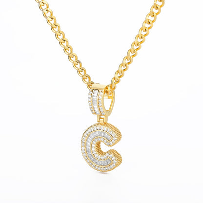LUXIIVA® BUBBLE BLING INITIAL NECKLACE (Ready to Ship)