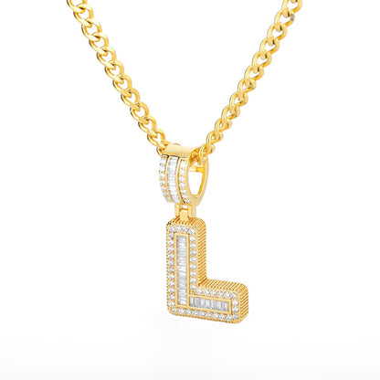 LUXIIVA® BUBBLE BLING INITIAL NECKLACE (Ready to Ship)