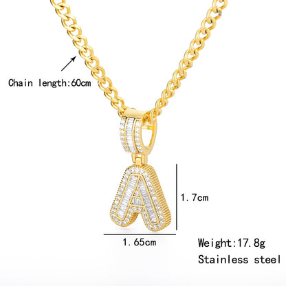 LUXIIVA® BUBBLE BLING INITIAL NECKLACE (Ready to Ship)