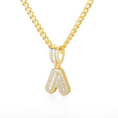 LUXIIVA® BUBBLE BLING INITIAL NECKLACE (Ready to Ship)