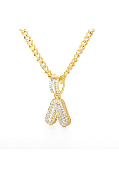 LUXIIVA® BUBBLE BLING INITIAL NECKLACE (Ready to Ship)