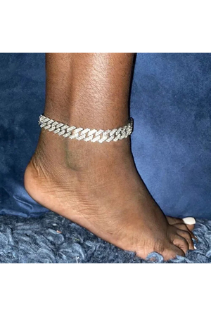 CHUNKY CUBAN LINK ANKLET(Ships Same Day)