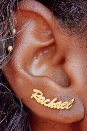 CUSTOM CURSIVE NAME EARRINGS