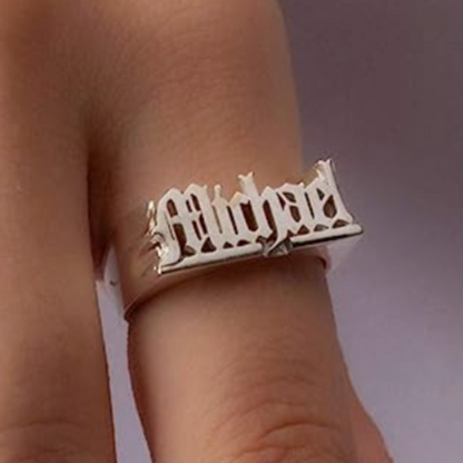 VINTAGE SCRIPT NAME RING