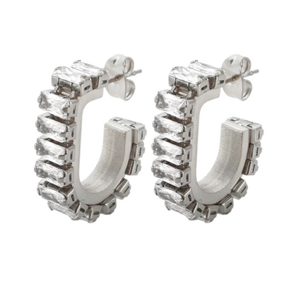LUXIIVA® ROBYN OVAL DROP EARRINGS (Ready to Ship)